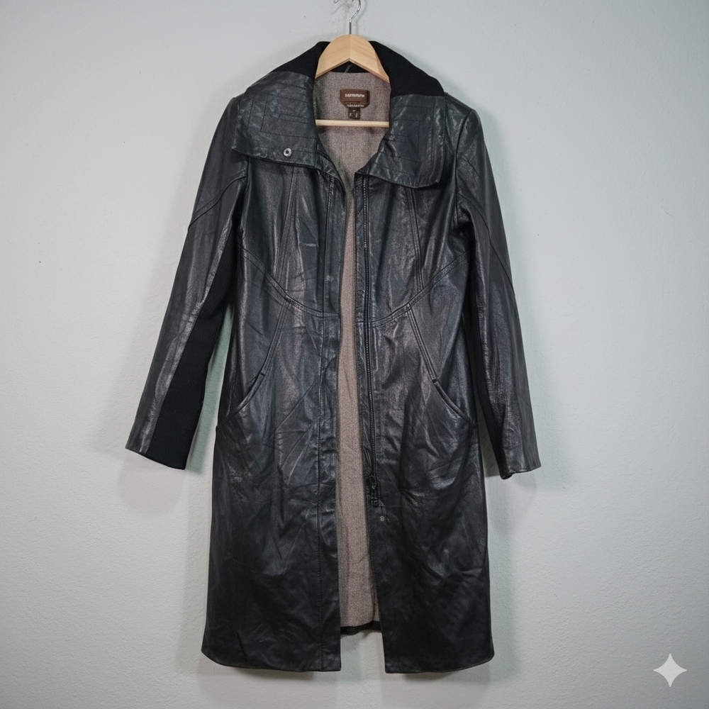 Danier Trench Coat Women's, Long Coat, Genuine Leather
